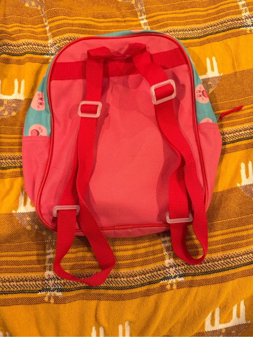 Kirby Kids' Pink and Teal Backpack - Cute Character Design
